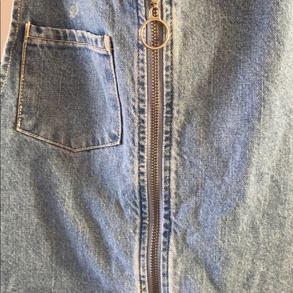 Forever 21 blue denim overall mini dress - Picture 4 of 6